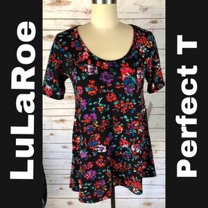 LuLaRoe Floral Print Perfect T Top